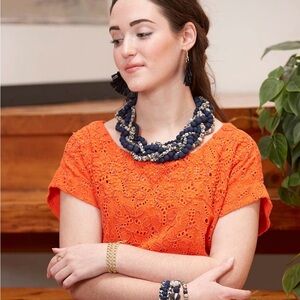 Braided Kantha Indigo Necklace